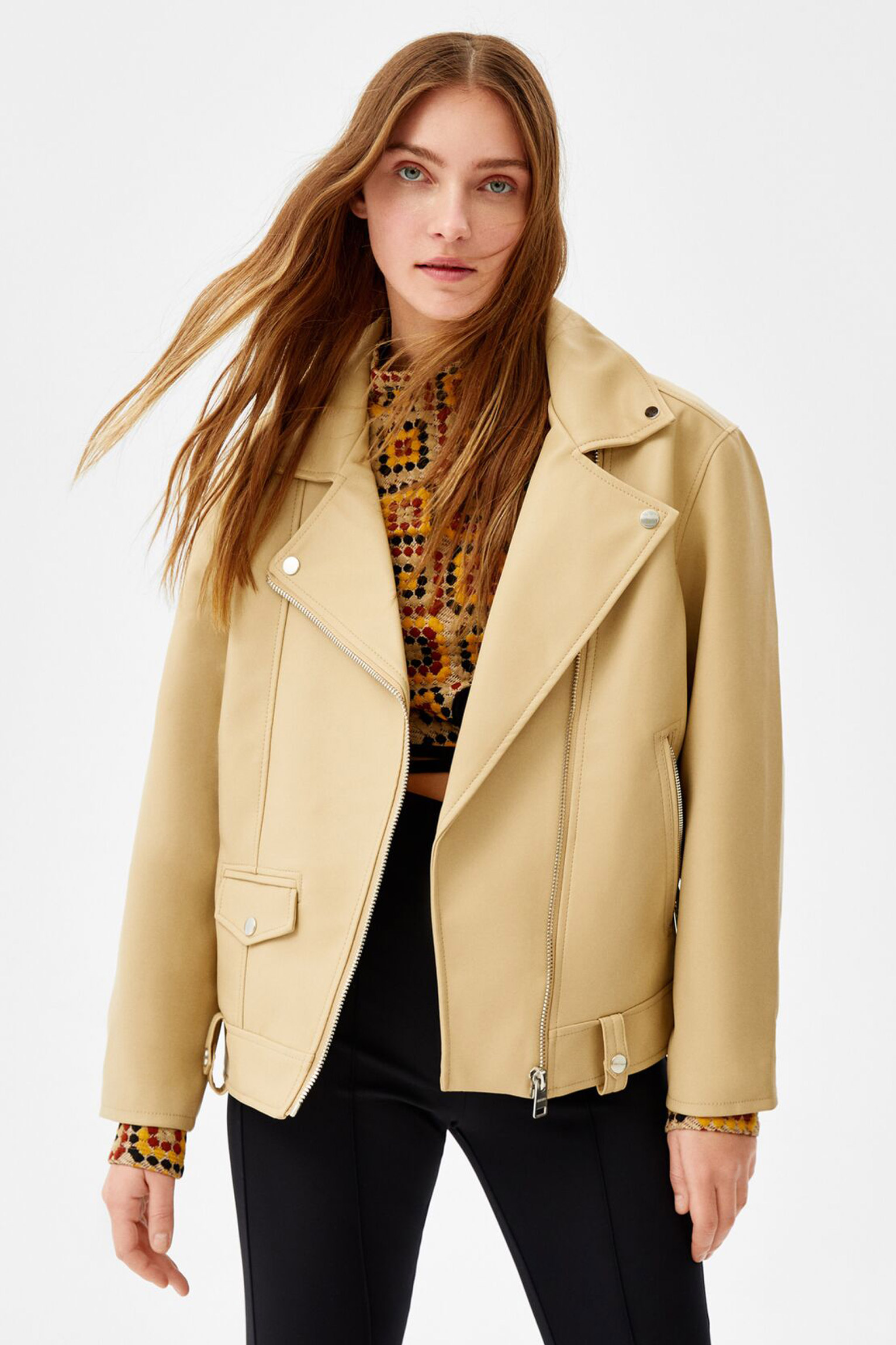 Oversize Faux Leather Biker Jacket 1 Oversize Faux Leather Biker Jacket