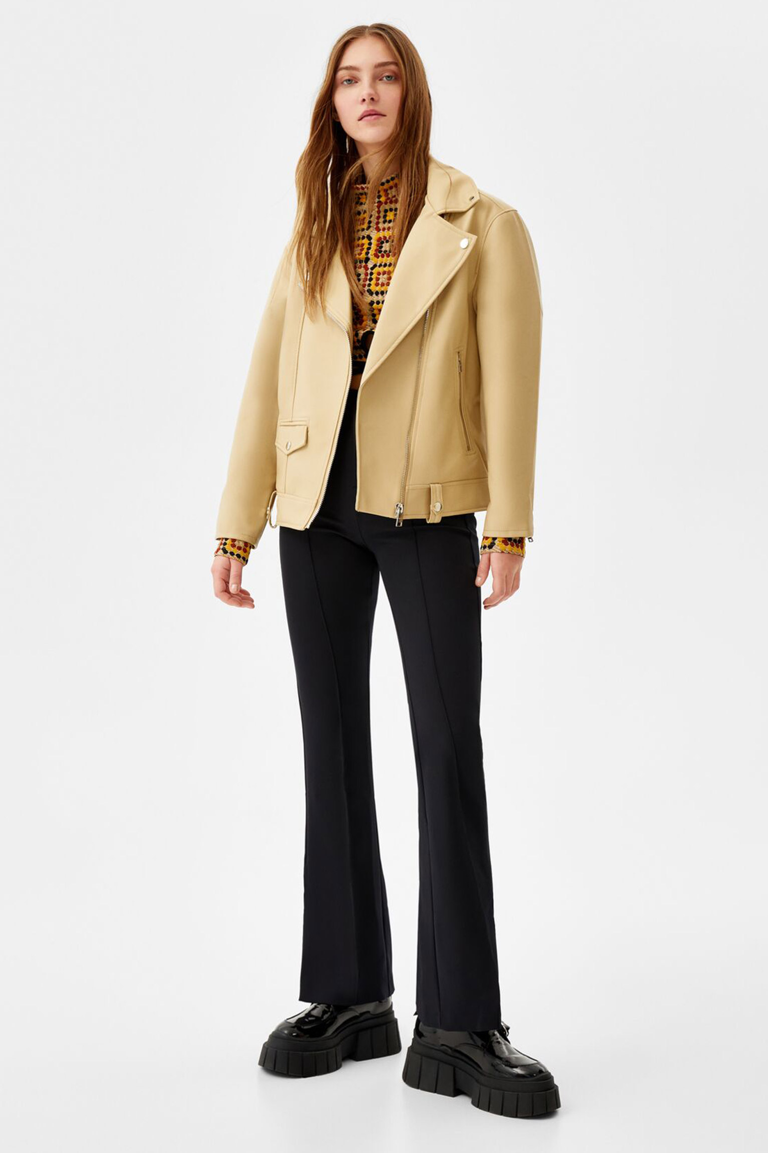 Oversize Faux Leather Biker Jacket 3 Oversize Faux Leather Biker Jacket - Image 3