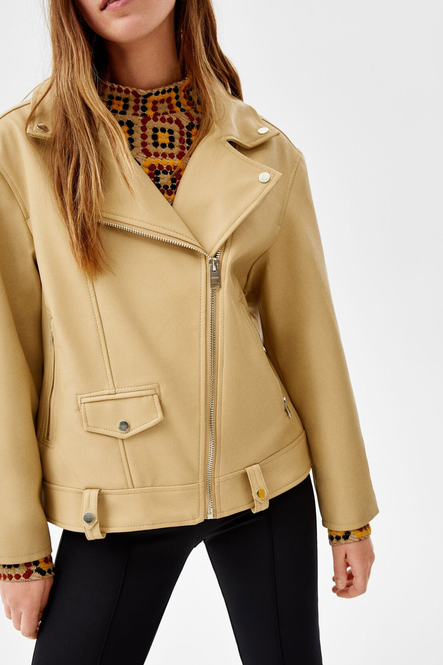 Oversize Faux Leather Biker Jacket 4 Oversize Faux Leather Biker Jacket - Image 4