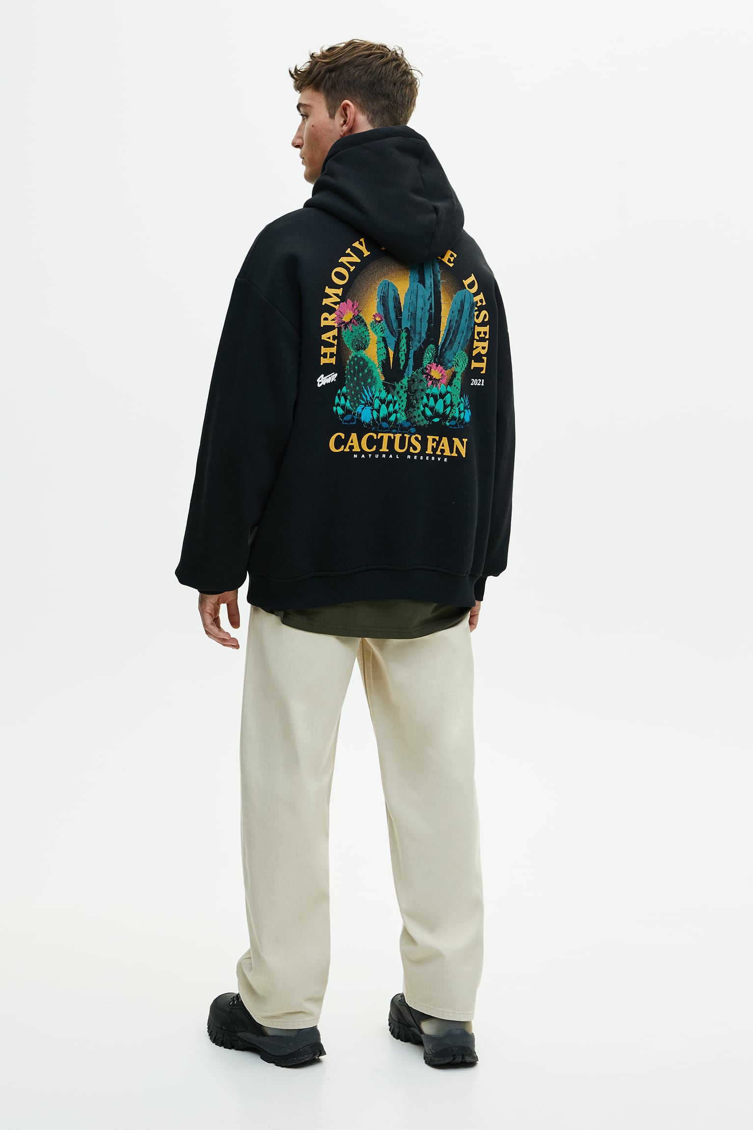 Black Hoodie With Contrast Graphic 2 Black Hoodie With Contrast Graphic - Image 2