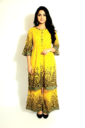 Ladies Two-Piece Co-ord Joypuri Set - Premium China Lilen Fabric | Luveno