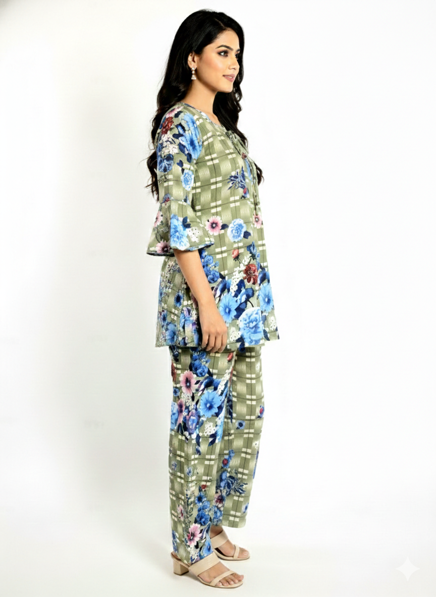 Ladies Two-Piece Co-ord Joypuri Set - Premium China Viscose Fabric | Luveno 3 Ladies Two-Piece Co-ord Joypuri Set - Premium China Viscose Fabric | Luveno - Image 3