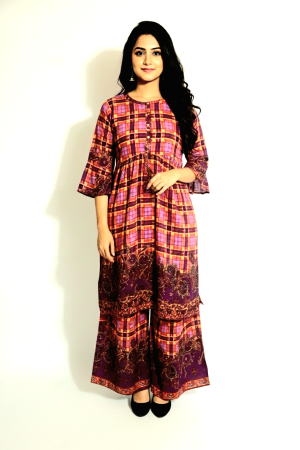 Ladies Two-Piece Co-ord Joypuri Set - Premium China Lilen Fabric | Luveno