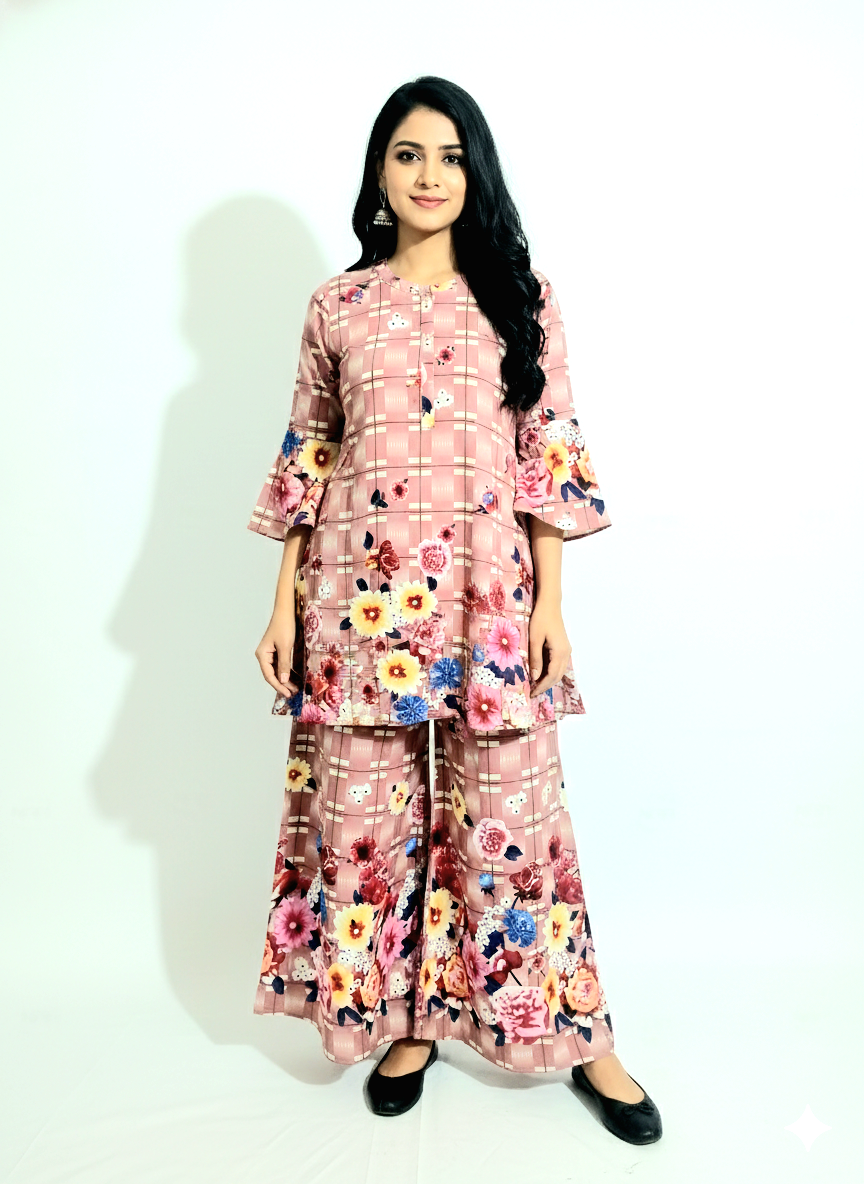 Ladies Two-Piece Co-ord Joypuri Set – Premium China Viscose Fabric | Luveno