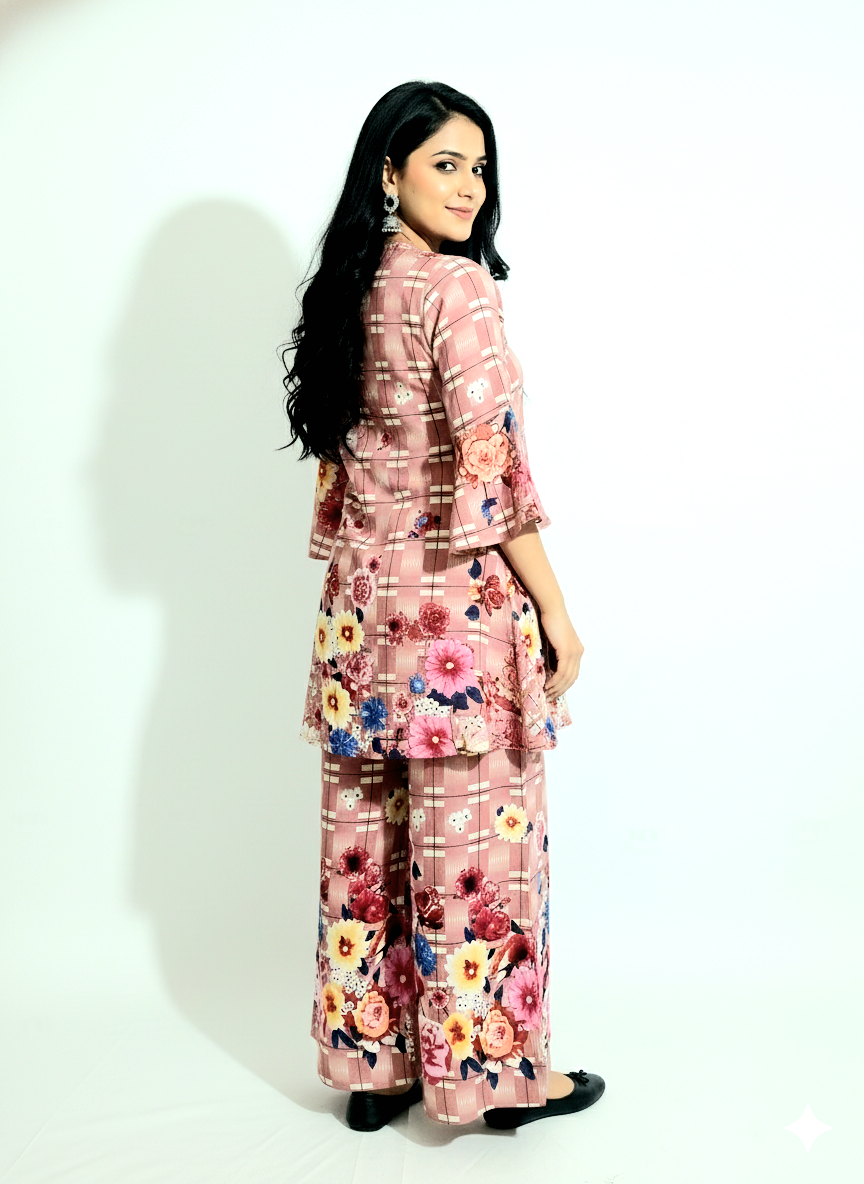 Ladies Two-Piece Co-ord Joypuri Set - Premium China Viscose Fabric | Luveno 8 Ladies Two Piece Co ord Joypuri Set LTP0007 4